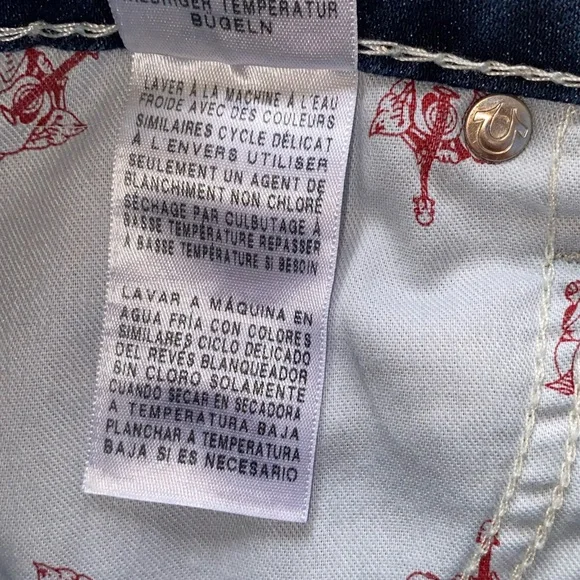 True religion |denim knee  length shorts | size 28 - Picture 9 of 9